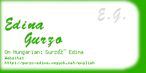 edina gurzo business card